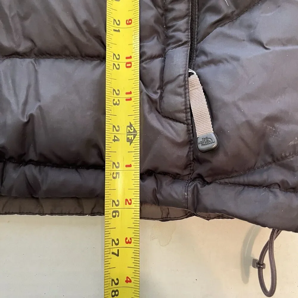 The North Face 550 Down Puffer Vest Mens Medium Black Full Zip Insulated Jacket